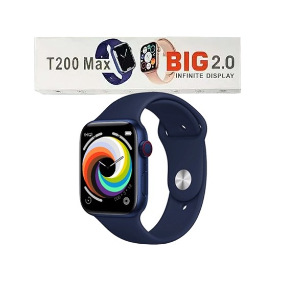 Smartwatch T200 Max 44mm Outdoor Running Tracker BT Call ECG Heart Rate Monitor Blue Smartwatch T200 Max 44mm Outdoor Running Tracker BT Call ECG Heart Rate Monitor Blue